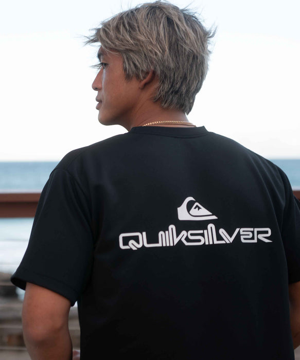 【OUTLET】QUIKSILVER メンズ DOUBLE LOGO ST 半袖Tシャツ レギュラーフィット ポリエステル ロゴT