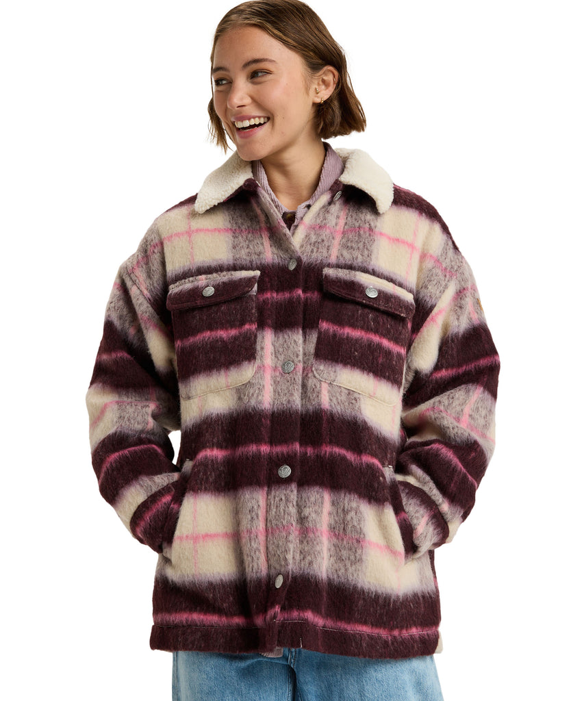 Roxy PASSAGE OF TIME ウィメンズ チェックシャツ コート <2025FW