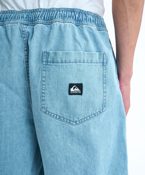 QUIKSILVER メンズ TAXER DENIM SHORT デニムショートパンツ ウォッシュ加工 【2026年春夏モデル】