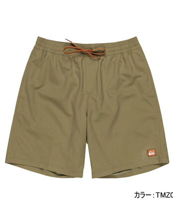 QUIKSILVER メンズ EVERYDAY SOLID VOLLEY 19 ジャムボードショーツ 19インチ インナーショーツ付き (ウエストゴムタイプ) ノンストレッチ・撥水加工 【2026年春夏モデル】