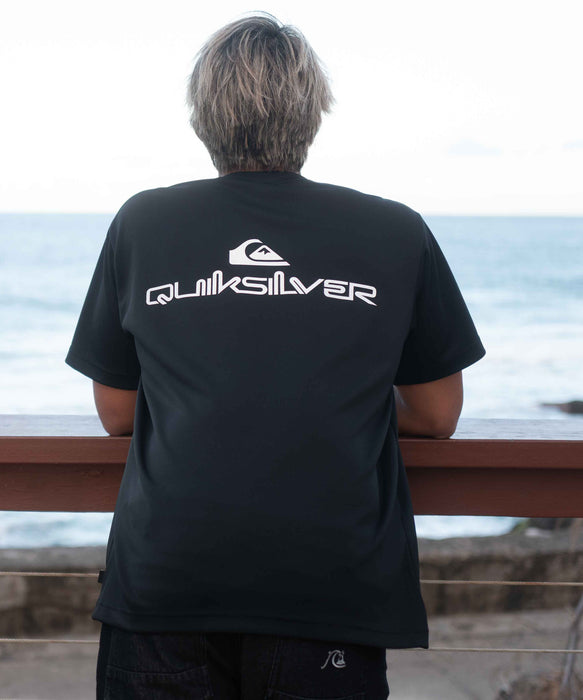【OUTLET】QUIKSILVER メンズ DOUBLE LOGO ST 半袖Tシャツ レギュラーフィット ポリエステル ロゴT