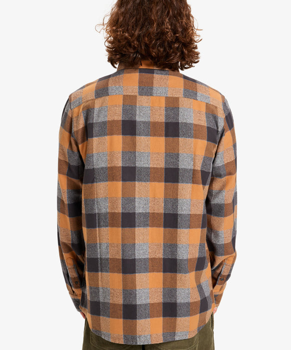 【OUTLET】Quiksilver メンズ MOTHERFLY PLAID LS SHIRT フランネルシャツ