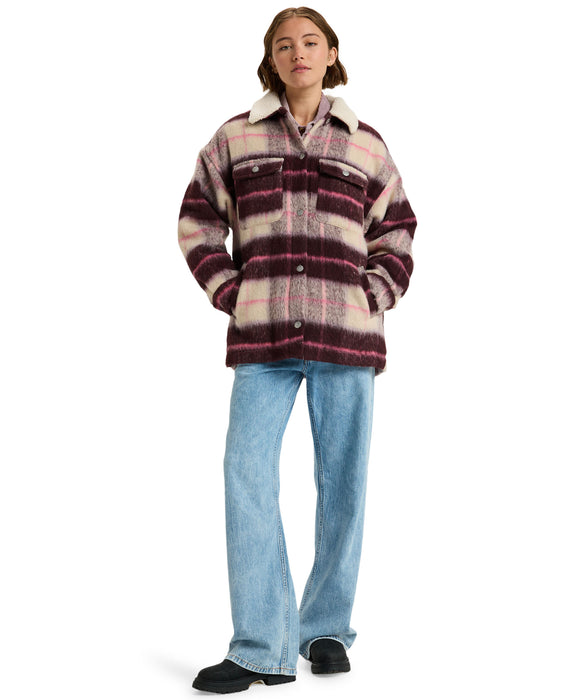 Roxy PASSAGE OF TIME ウィメンズ チェックシャツ コート <2025FW HEART WAVE>  <25FWグローバル展開アイテム>