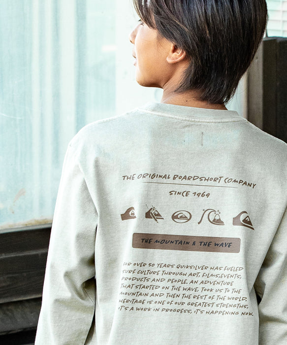 【OUTLET】Quiksilver ユース BW HISTORY POCKET LT YOUTH 長袖Tシャツ (130-160CM)