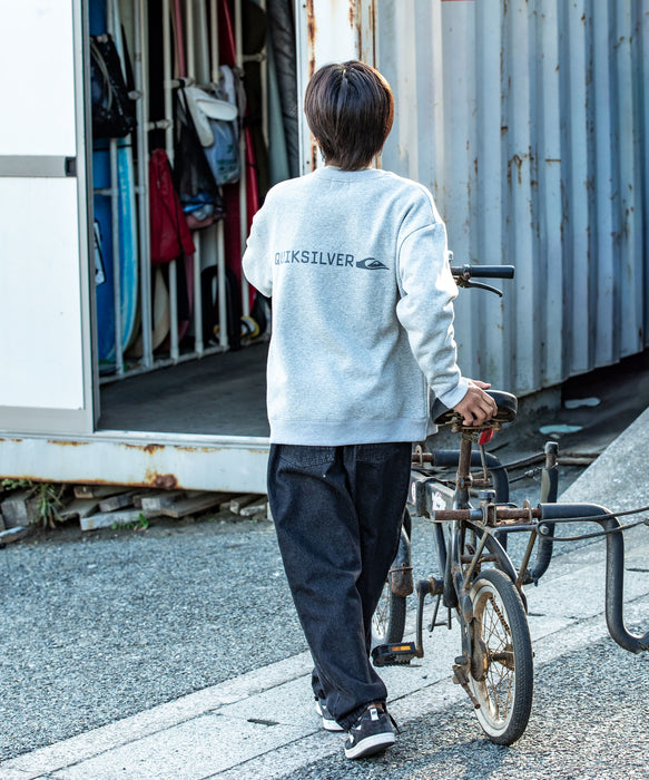 【OUTLET】Quiksilver ユース DNA BIG CLICKER SWEAT CREW YOUTH プルオーバー 特殊裏起毛 軽量速乾フリース (130-160CM)