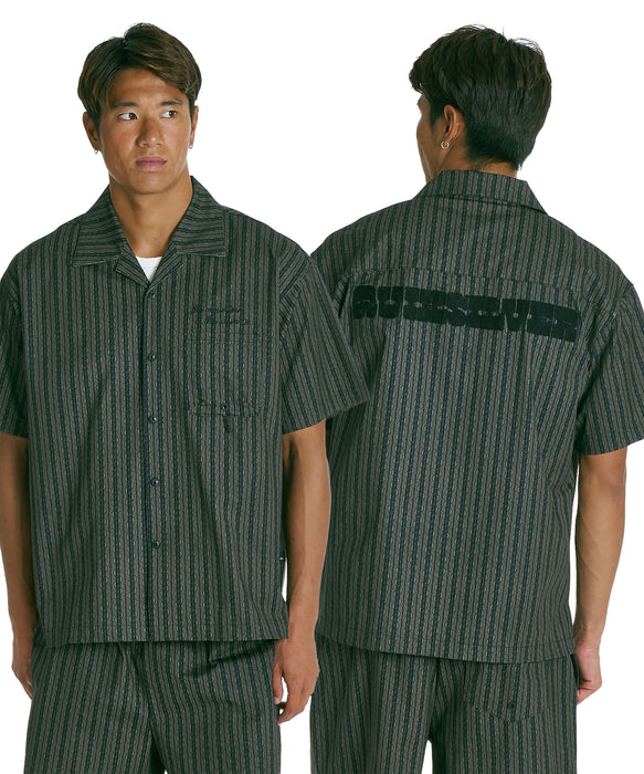 QUIKSILVER メンズ SIGN OPEN SHIRT 半袖シャツ 接触冷感 速乾 UPF50+ 4WAYストレッチ<NATURE TECH>【2026年夏モデル】