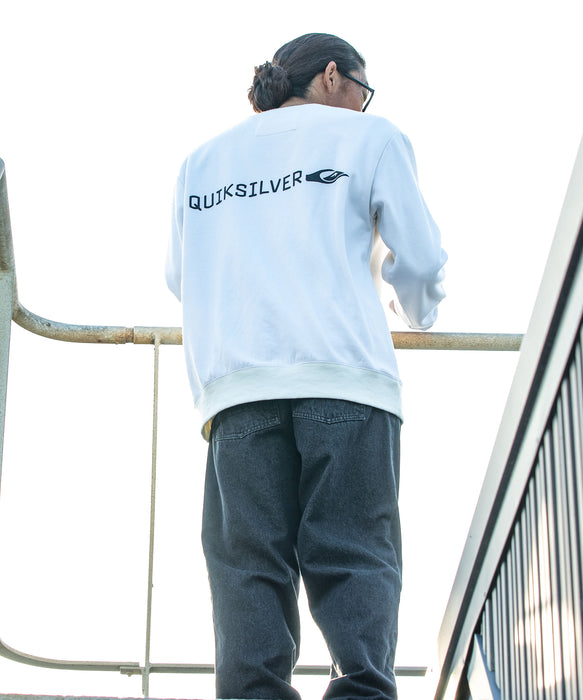 【OUTLET】QUIKSILVER メンズ DNA BIG CLICKER SWEAT CREW クルーネックスウェット 軽量ソフトフリース 特殊裏起毛