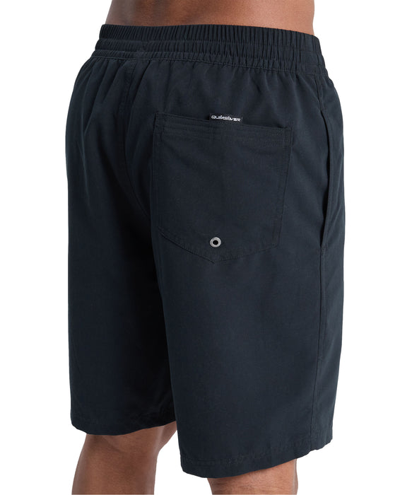 QUIKSILVER メンズ EVERYDAY SOLID VOLLEY 19 ジャムボードショーツ 19インチ インナーショーツ付き (ウエストゴムタイプ) ノンストレッチ・撥水加工 【2026年春夏モデル】