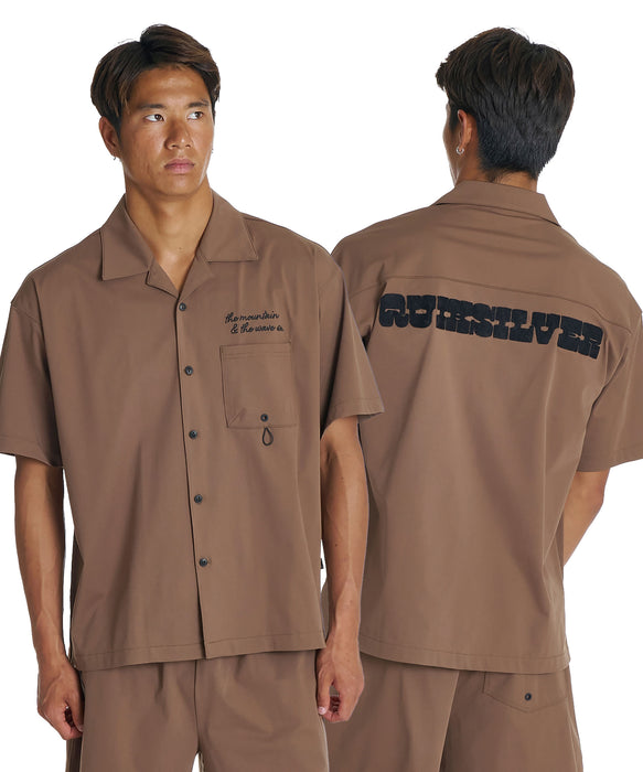 QUIKSILVER メンズ SIGN OPEN SHIRT 半袖シャツ 接触冷感 速乾 UPF50+ 4WAYストレッチ<NATURE TECH>【2026年夏モデル】