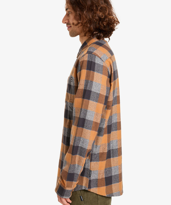 【OUTLET】Quiksilver メンズ MOTHERFLY PLAID LS SHIRT フランネルシャツ