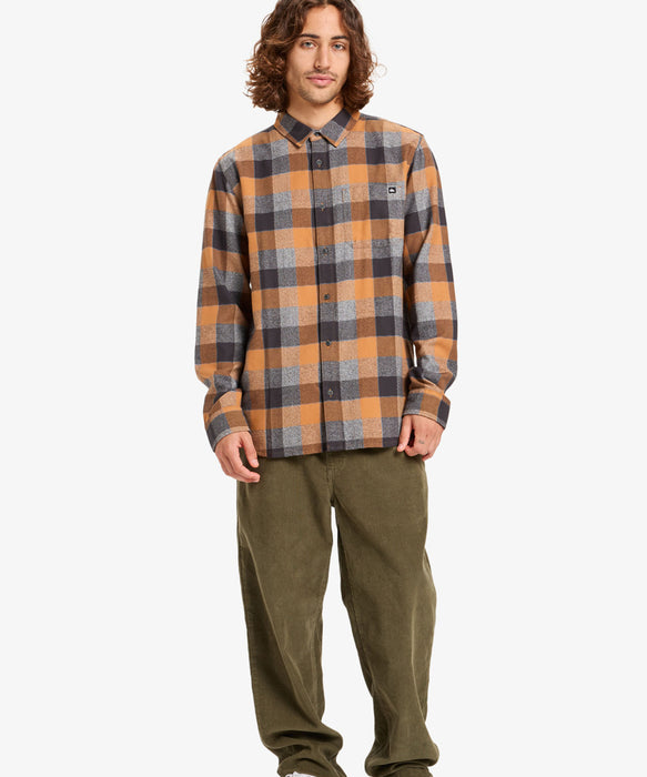 【OUTLET】Quiksilver メンズ MOTHERFLY PLAID LS SHIRT フランネルシャツ