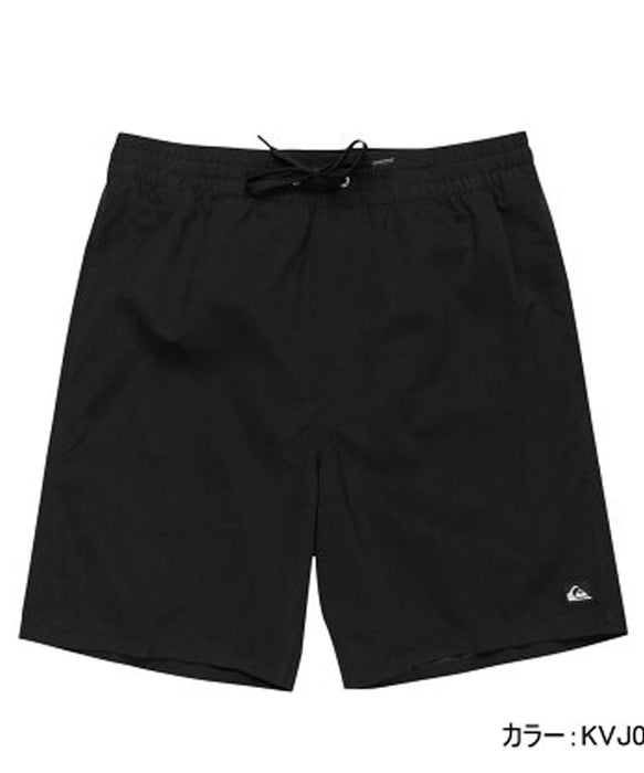 QUIKSILVER メンズ EVERYDAY SOLID VOLLEY 19 ジャムボードショーツ 19インチ インナーショーツ付き (ウエストゴムタイプ) ノンストレッチ・撥水加工 【2026年春夏モデル】