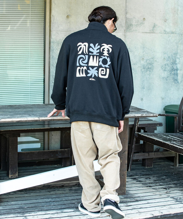 OUTLET】QUIKSILVER メンズ SUN FLOW SWEAT HZ ハーフジップスウェット