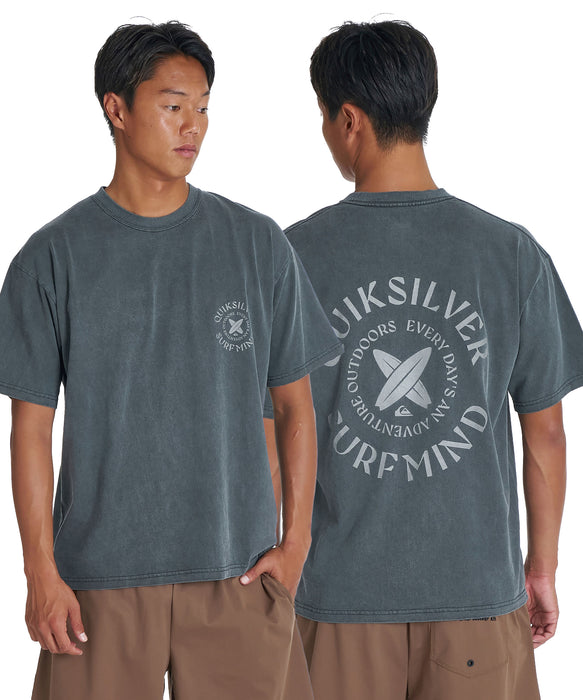 QUIKSILVER メンズ SURF MIND ST 半袖Tシャツ バックプリント ルーズフィット【2026年夏モデル】