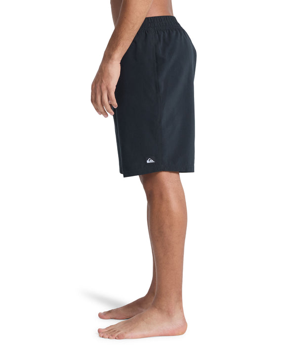QUIKSILVER メンズ EVERYDAY SOLID VOLLEY 19 ジャムボードショーツ 19インチ インナーショーツ付き (ウエストゴムタイプ) ノンストレッチ・撥水加工 【2026年春夏モデル】
