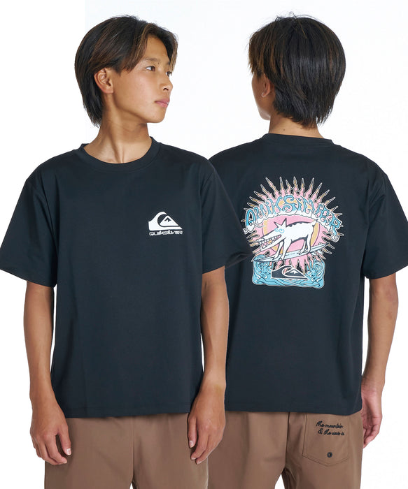 QUIKSILVER キッズ ANIMAL SURFER ST YOUTH 半袖Tシャツ 速乾 UPF50+ ストレッチ【2026年夏モデル】