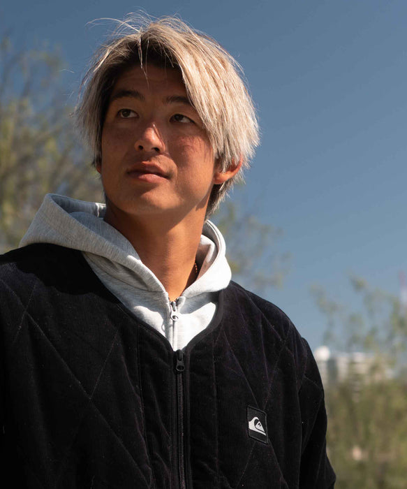 【OUTLET】Quiksilver メンズ COLD WIND CARDIGAN コーデュロイカーディガン ルーズフィット 撥水
