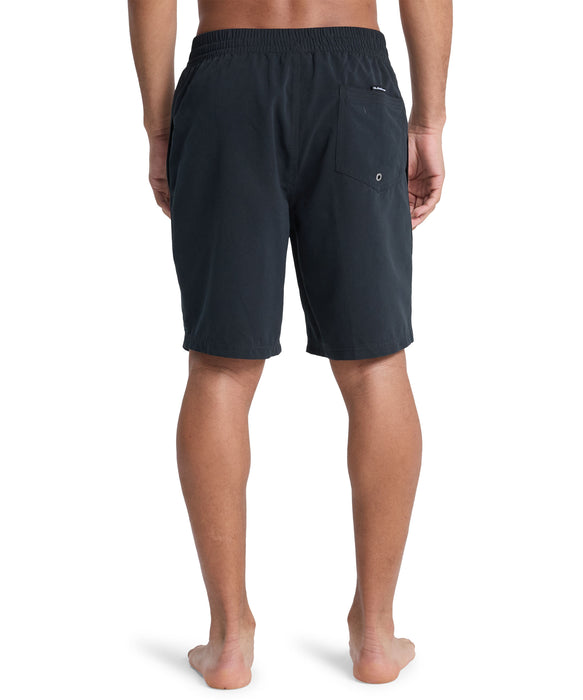 QUIKSILVER メンズ EVERYDAY SOLID VOLLEY 19 ジャムボードショーツ 19インチ インナーショーツ付き (ウエストゴムタイプ) ノンストレッチ・撥水加工 【2026年春夏モデル】