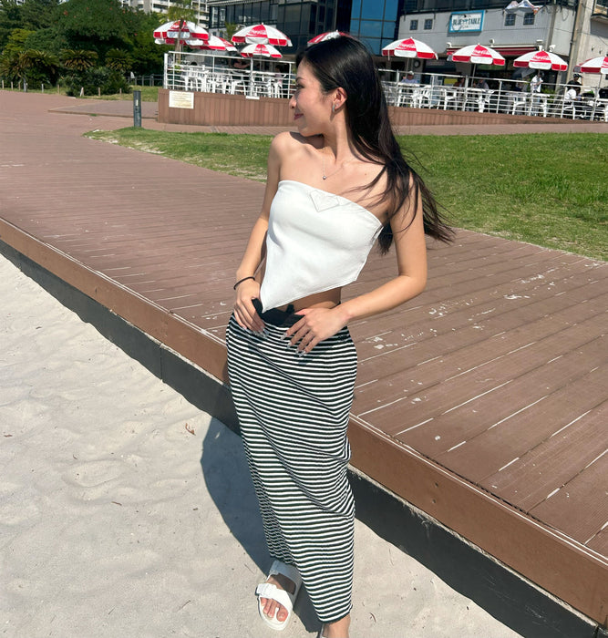 【OUTLET】Roxy MIXTURE SKIRT ウィメンズ ロングスカート ストレートシルエット リブ素材 <2025 ETERNAL SUMMER COLLECTION>