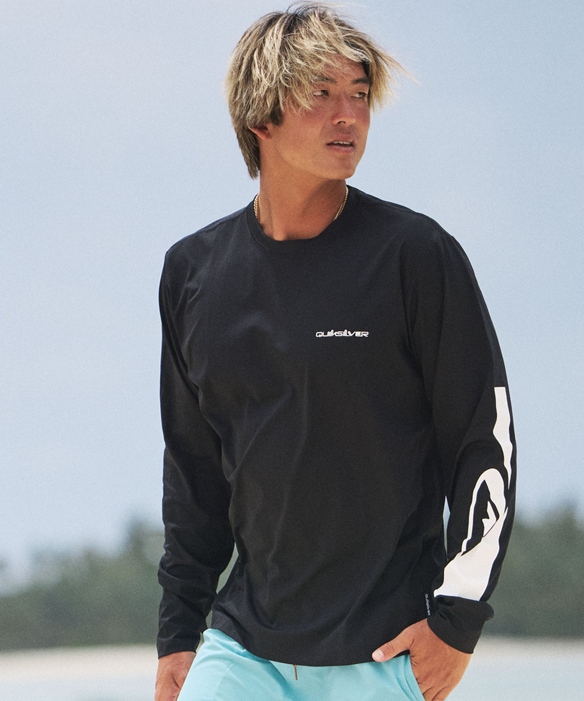 QUIKSILVER メンズ HOLMES LS 長袖サーフTシャツ 速乾 【2026年春夏