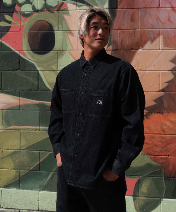 OUTLET FAMILY SALE】Quiksilver メンズ DENIM WASH SHIRT シャツ