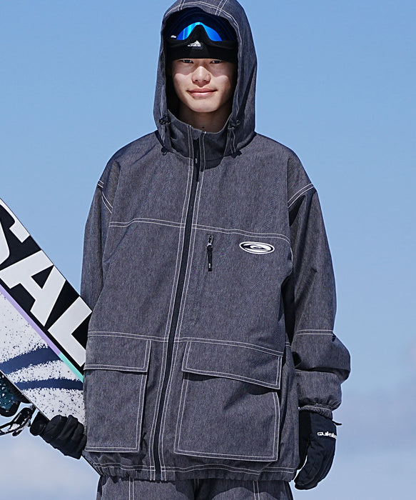 QUIKSILVER メンズ/ユニセックス QUIK JEAN JK スノージャケット 10,000mm撥水・防水性 メッシュ裏地<SURF THE MOUNTAIN>【25-26SNOWモデル】