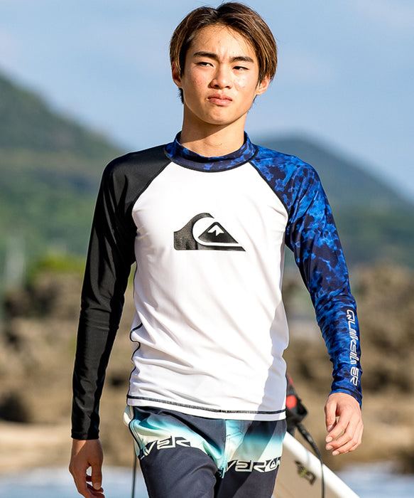 QUIKSILVER ユース ALL TIME LR YOUTH 長袖ラッシュガード 速乾 UPF50+ ストレッチ【2026年春夏モデル】