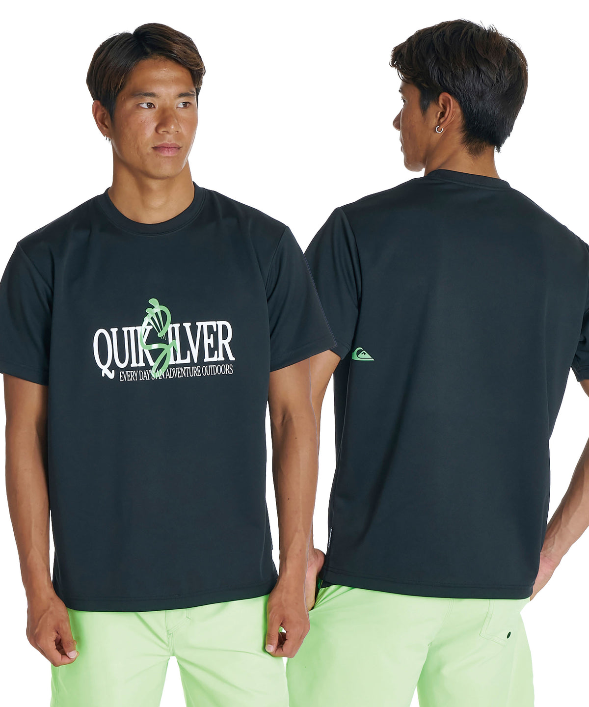 QUIKSILVER メンズ QS SIGN SS 半袖Tシャツ 速乾 UPF50+ ドライタッチ