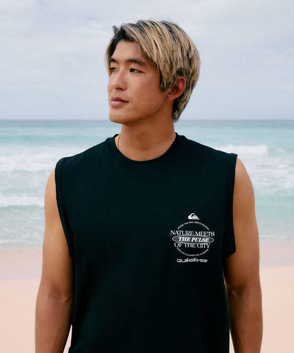 QUIKSILVER メンズ QS MEETS SLY タンクトップ 速乾 UPF50+ ストレッチ【2026年夏モデル】