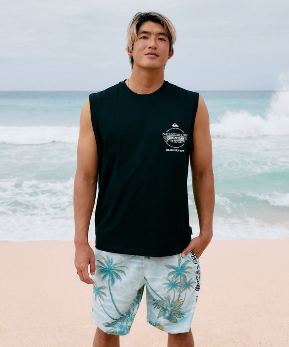 QUIKSILVER メンズ QS MEETS SLY タンクトップ 速乾 UPF50+ ストレッチ【2026年夏モデル】