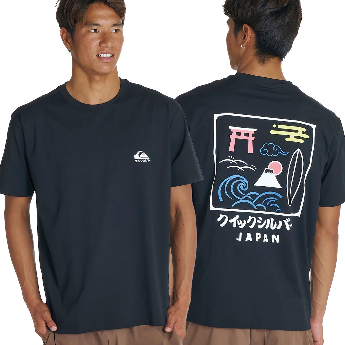 QUIKSILVER メンズ QS JP SCENERY ST 半袖Tシャツ 速乾 UPF50+