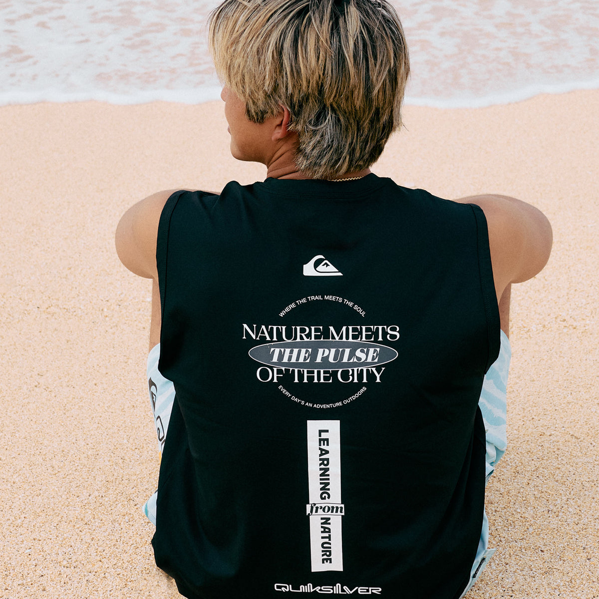 QUIKSILVER メンズ QS MEETS SLY タンクトップ 速乾 UPF50+ ストレッチ