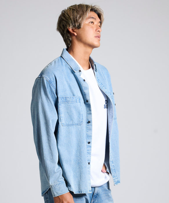 QUIKSILVER メンズ DENIM WASH SH 長袖デニムシャツ ルーズフィット 【2026年春夏モデル】