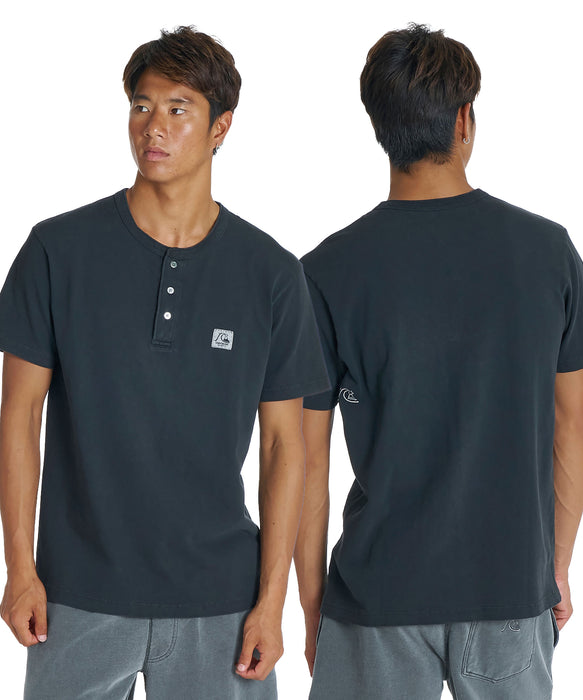 ぺんぎん QUIKSILVER メンズ DNA BUBBLE HENLY ST ヘンリーネック 半袖Tシャツ