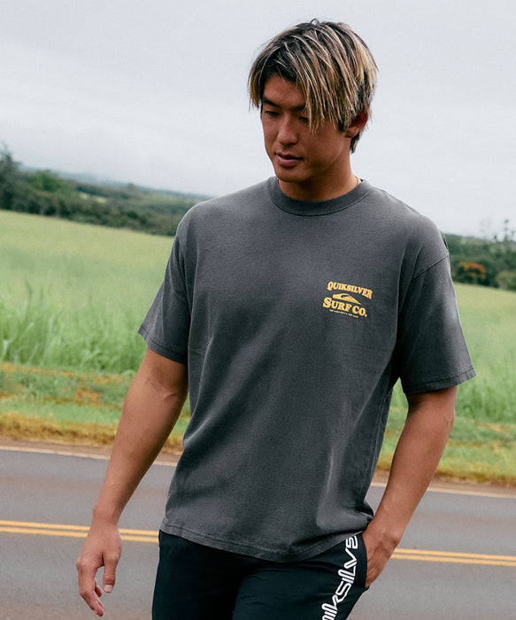 QUIKSILVER メンズ SURF CO ST 半袖Tシャツ バックプリント ルーズフィット【2026年夏モデル】