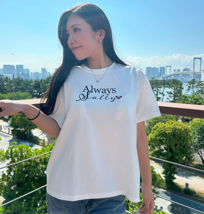 【OUTLET】Roxy ALWAYS SALTY ウィメンズ 半袖Tシャツ ティーシャツ 接触冷感 オーバーサイズ 暑さ対策