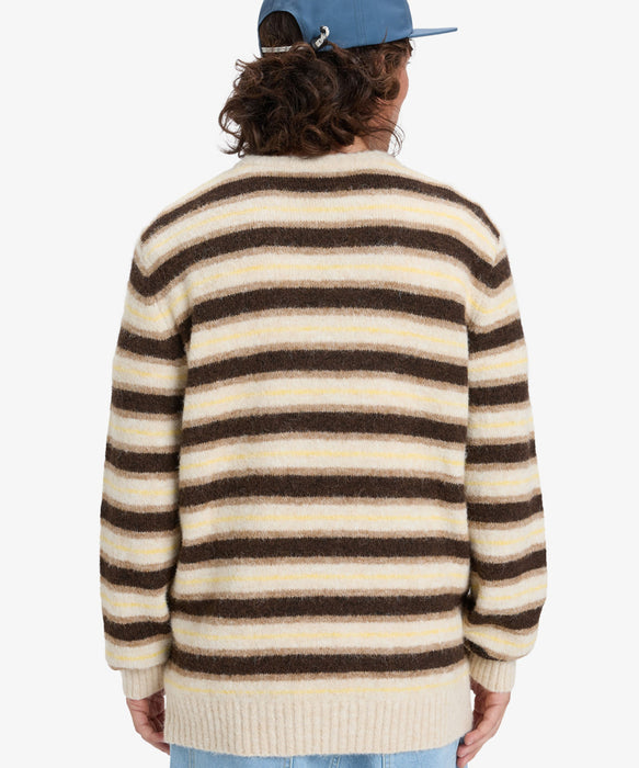 【OUTLET】Quiksilver メンズ LAGOS STRIPED CREW SWEATER セーター