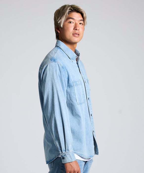 QUIKSILVER メンズ DENIM WASH SH 長袖デニムシャツ ルーズフィット 【2026年春夏モデル】