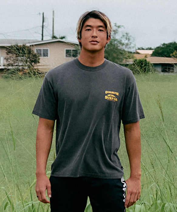 QUIKSILVER メンズ SURF CO ST 半袖Tシャツ バックプリント ルーズフィット【2026年夏モデル】