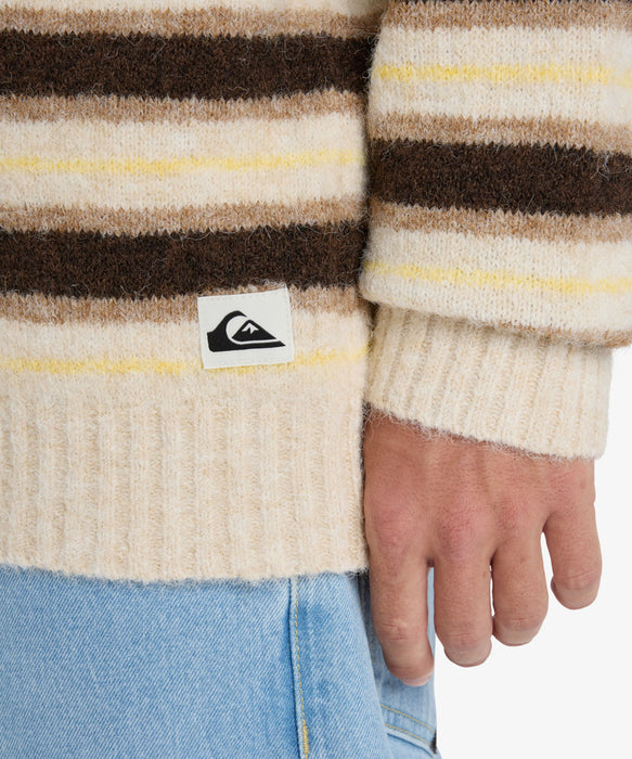 【OUTLET】Quiksilver メンズ LAGOS STRIPED CREW SWEATER セーター
