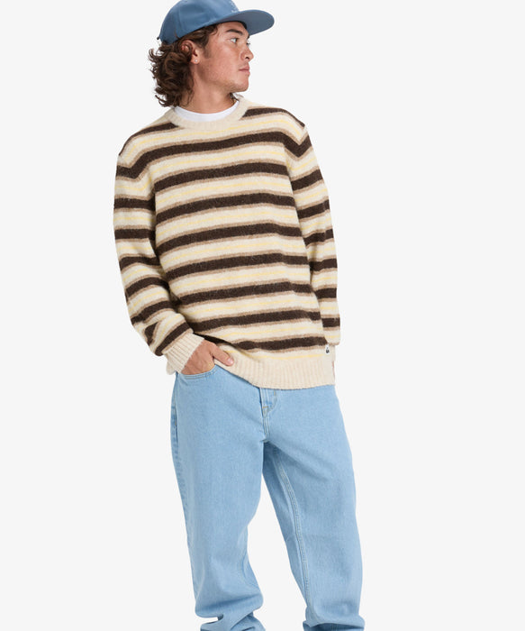 【OUTLET】Quiksilver メンズ LAGOS STRIPED CREW SWEATER セーター