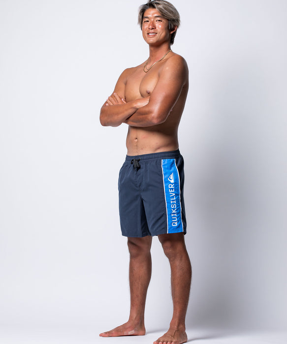 QUIKSILVER メンズ EVERYDAY CLICKER VOLLEY 17 ジャムボードショーツ 17インチ インナーショーツ付き (ウエストゴムタイプ) ノンストレッチ・撥水加工 【2026年春夏モデル】