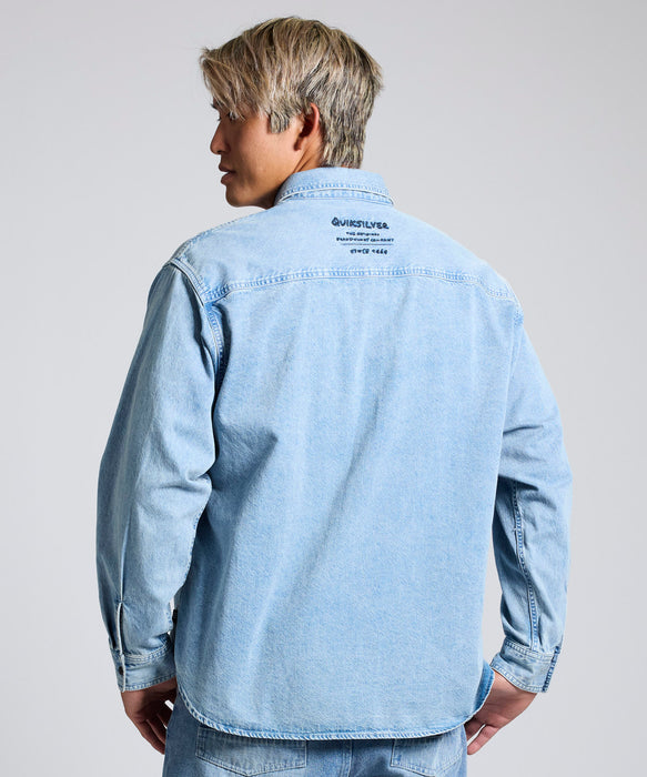QUIKSILVER メンズ DENIM WASH SH 長袖デニムシャツ ルーズフィット 【2026年春夏モデル】