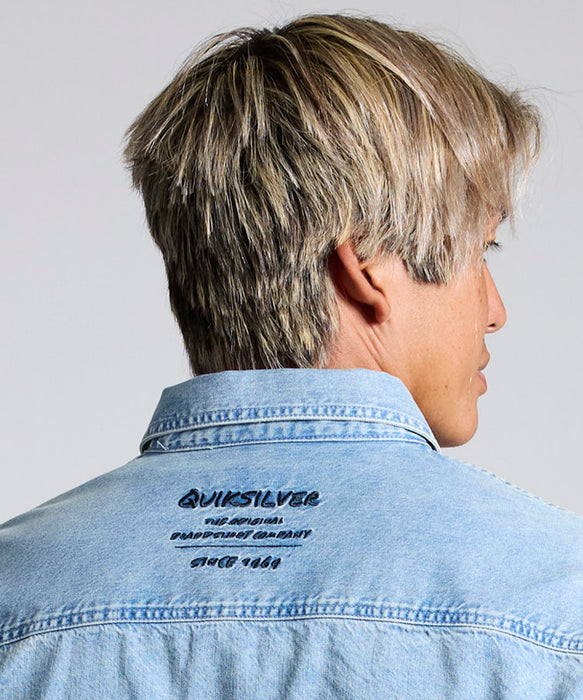 QUIKSILVER メンズ DENIM WASH SH 長袖デニムシャツ ルーズフィット 【2026年春夏モデル】