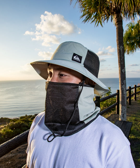 QUIKSILVER メンズ WR UV WATER FACE MASK HAT サーフハット 撥水加工