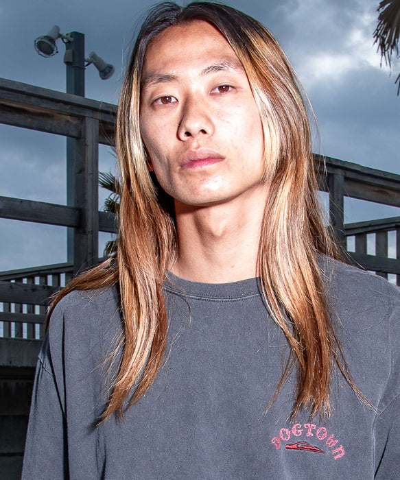 メンズ DTQS PG LETTER PRINT ST 半袖コットンTシャツ バックロゴ