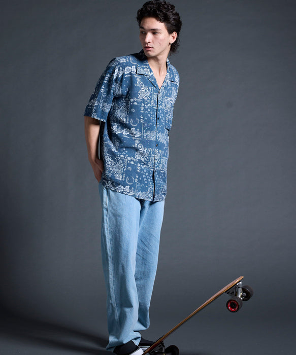 QUIKSILVER メンズ/ユニセックス MERCURY PAISLEY OPEN SHIRT 半袖シャツ オープンカラー<MERCURY COLLECTION>【2026年夏モデル】
