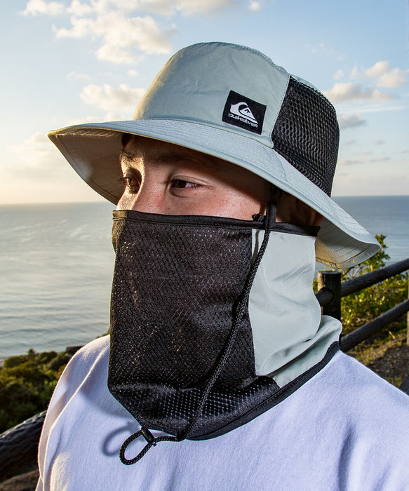 QUIKSILVER メンズ WR UV WATER FACE MASK HAT サーフハット 撥水加工