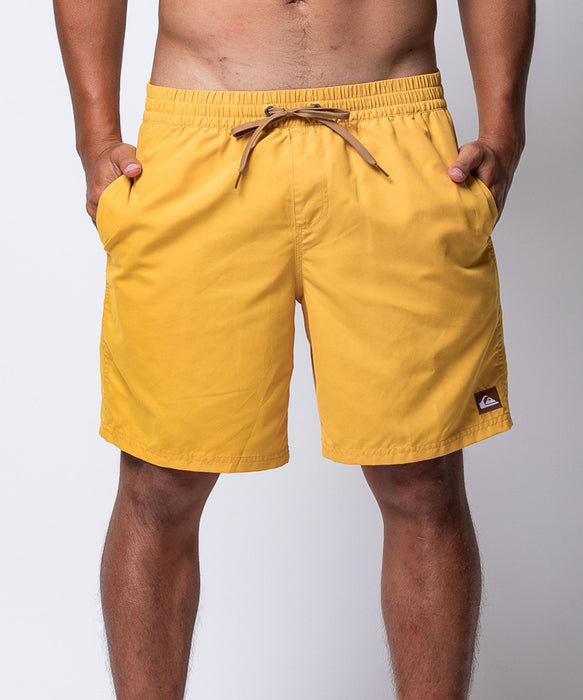 QUIKSILVER メンズ EVERYDAY SOLID VOLLEY 19 ジャムボードショーツ 19インチ インナーショーツ付き (ウエストゴムタイプ) ノンストレッチ・撥水加工 【2026年春夏モデル】
