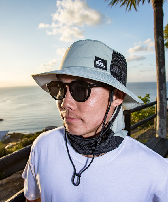 QUIKSILVER メンズ WR UV WATER FACE MASK HAT サーフハット 撥水加工